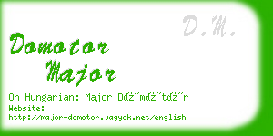 domotor major business card
